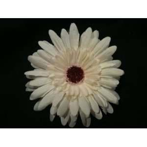  Tanday Premium Daisy Hair Clip   White   7 Layer 