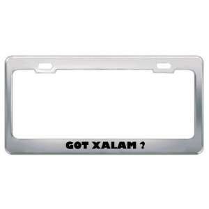 Got Xalam ? Music Musical Instrument Metal License Plate Frame Holder 