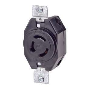 Leviton 7310 B 20 Amp, 125/250 Volt, Flush Mounting Locking Receptacle 