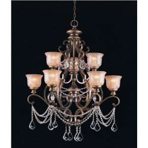   Light 41 Bronze Umber Crystal Chandelier 7509 BU