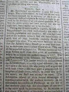 1789 NY City newspaper GEORGE WASHINGTON s DENTIST places front page 