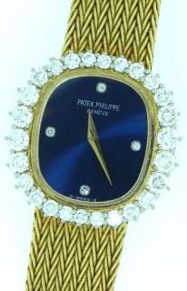  Philippe Ellipse Mechanical Movement 18K Gold Diamond Watch  