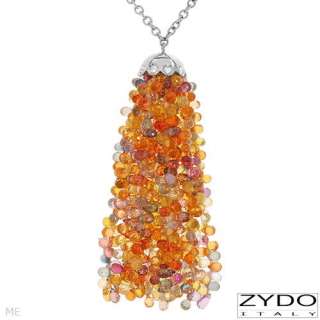 ZYDO 101.66 CTW Sapphires 18K White Gold Necklace  