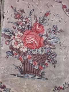   PANEL SHABBY CHIC ANTIQUE FRENCH PRINTED LINEN 18th century  