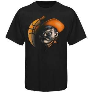  NCAA Oklahoma State Cowboys Black Blackout T shirt: Sports 