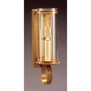  Wall Sconce 3 x 8 Glass Cylinder Raw Copper 1 Candelabra 