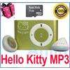 NEW 4 in 1 Mini Hello Kitty Clip MP3 Player For 1G 8G TF Card & 8 
