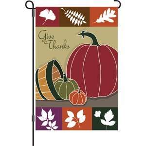  Give Thanks Thanksgiving Garden Flag: Home & Kitchen