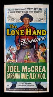 THE LONE HAND * 3SH COWBOY MOVIE POSTER WESTERN 1953  