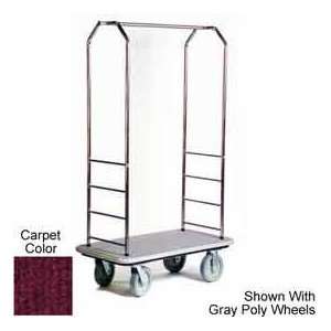  Easy Mover Bellman Cart Stainless Steel, Red Carpet, Gray 