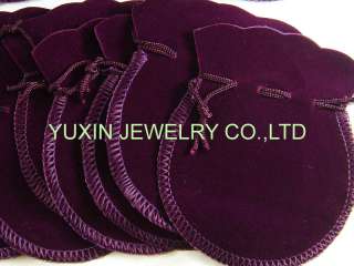 10 pcs Purple Velvet Gift Jewelry Bags Pouches YB06  