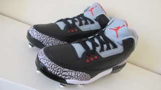 Nike Jordan 3 Retro Cement Cleats 12 fire red black flip concord true 