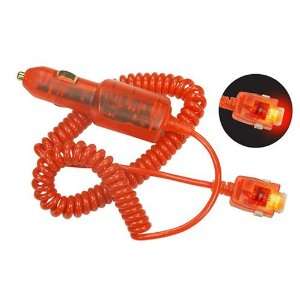  Power Glow Red Car Charger for LG VX1, 10, 2000, 3100 