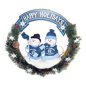   : North Carolina Tar Heels 20 Team Snowman Wreath: Sports & Outdoors