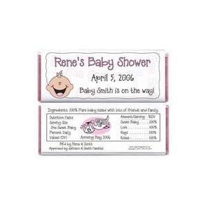  BS236   Baby Shower Baby Smiles Candy Bar Wrappers: Baby