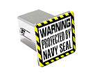 Protected By Navy Seal   Chrome Tow Trailer Hitch Cover Plug