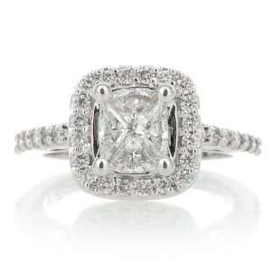    14k White Gold 2 Carat Diamond Engagement Ring WOW: Jewelry