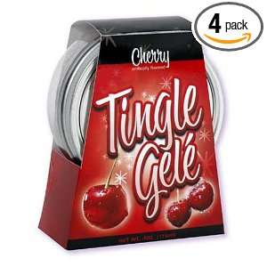  Doc Johnson Tingle Gele 4 Ounce. Cherry (Pack of 4 