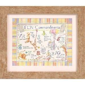    Framed Christian Art Ten Commandments for Kids