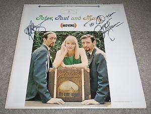 PETER YARROW PAUL STOOKEY SIGNED MOVING VINYL and MARY  