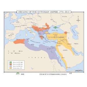  Universal Map World History Wall Maps   Decline of Ottoman 