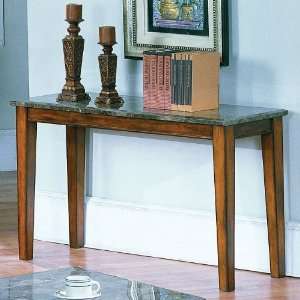   World Imports Contemporary Marble Top Sofa Table 877 ST: Furniture