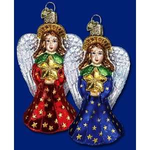   Christmas Radiant Red Angel Glass Ornament #10152: Home & Kitchen