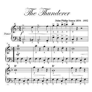   Thunderer Sousa Big Note Piano Sheet Music John PhIlip Sousa Books