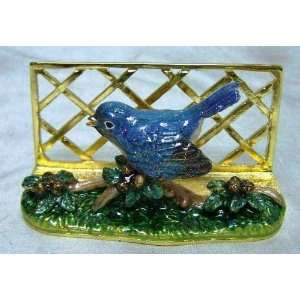  Blue Bird Bluebird of Happiness Business Card Holder: Home 