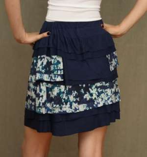 Under.Ligne by Doo.Ri   $295 tiered MINI SKIRT w/ floral print, NEW 