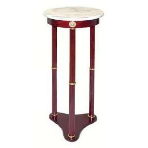  Round White Marble Top Wooden Plant Stand