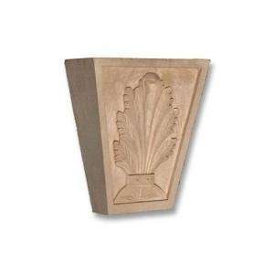 Hand Carved Wood Key Onlay Applique, TOP3 1/2W X 2D, BTM2 1/2W X 