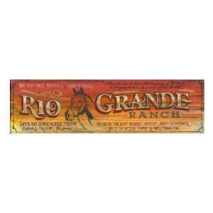  Customizable Large Rio Grande Ranch Vintage Style Wooden 