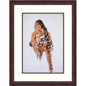   Blackfeet Chief by Karl Bodmer   Framed Artwork