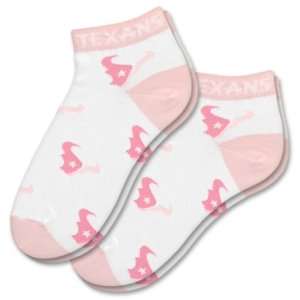  Houston Texans Womens Pink Socks (2 pack): Sports 