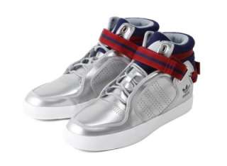 Adidas Originals Adi Rise Mid Mens US 9.5 Silver Red Shoe Sneaker 