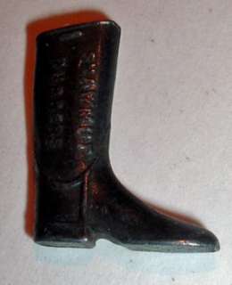 Antique RARE 1920s SHAWMUT RUBBERS SHOE BOOT ADVERTISING CHARM as is 