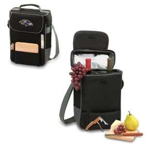  Baltimore Ravens Duet Style Wine and Cheese Tote (Black 