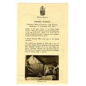    Kinmel School Brochure Abergele England 1930s 