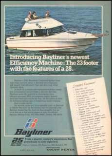 Bayliner 2350 Monterey Power Boat 1980 Print Ad  