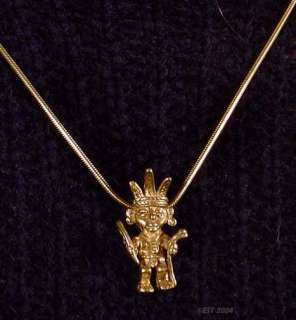 Cast of GOLD SHAMAN AMULET NECKLACE 500AD South America  