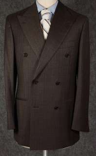 New $2395 Isaia Brown Suit 38/48  