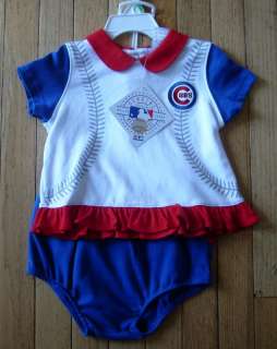 NEW! CHICAGO CUBS CHEERLEADER DRESS INFANT 24 MONTHS  