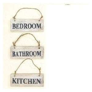  Nantucket Style Weathered Wood Room Signs: Home & Kitchen