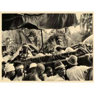   Chief Procession Gold Coast Accra Ghana   Original Photogravure