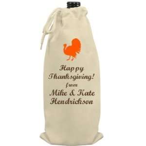    Thanksgiving Hostess Gift: Custom Wine Bag: Kitchen & Dining