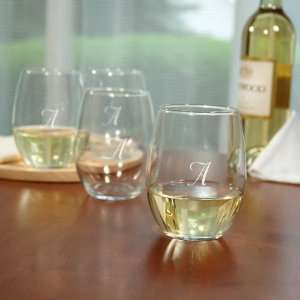  Stemless Wine Glasses (Set of 4): Kitchen & Dining