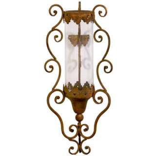 Wrought Iron Wall Sconce Candle Holder 8.5x25   89856  
