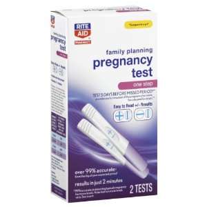  Rite Aid Pregnancy Test, One Step, 2 ct Health & Personal 