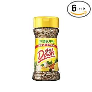 Mrs. Dash Original Blend, 2.5 Ounce (Pack of 6):  Grocery 